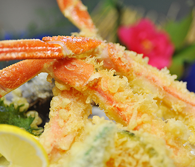 海の華の御馳走 かにの天麩羅